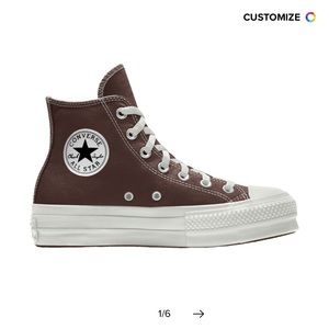 Brown platform converse Size 8